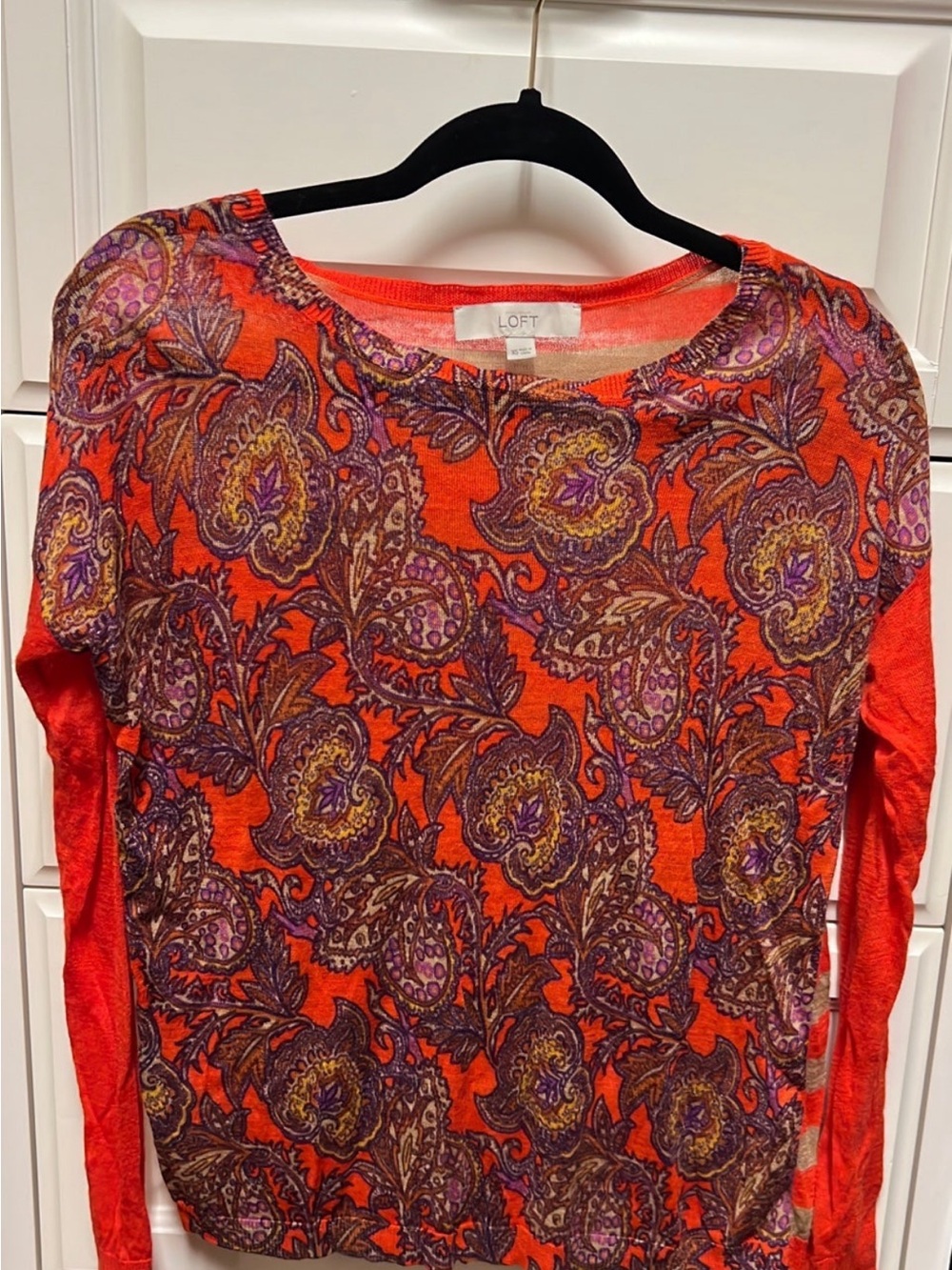 Loft Women's Paisley Long-Sleeve Top